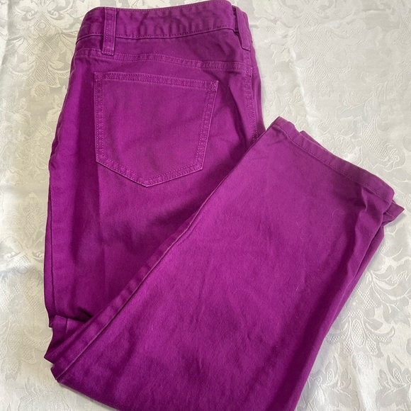Lands' End Women Fit 2 Purple Straight Leg Jeans Size 10P - Picture 5 of 6